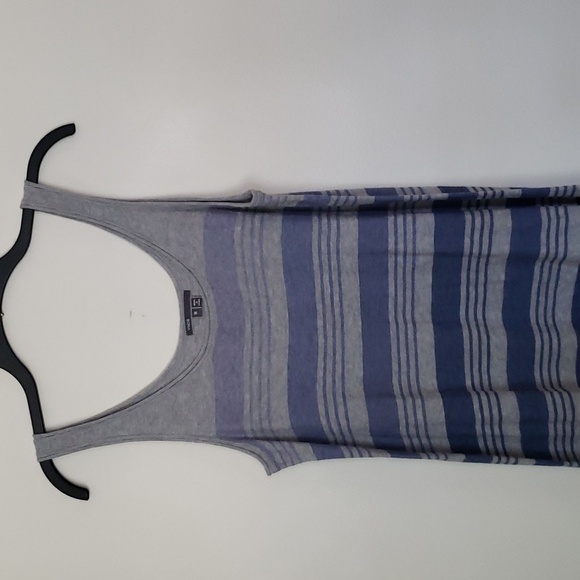 Vince scoop neck sleeveless Maxi dress, striped, gray blue, women's size medium - Picture 2 of 7